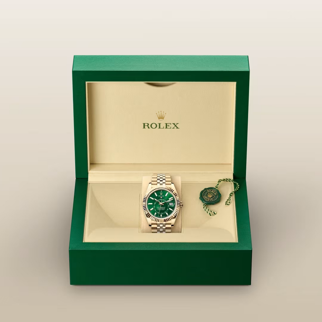 Sky-Dweller Royal Green Dial Gold Watch